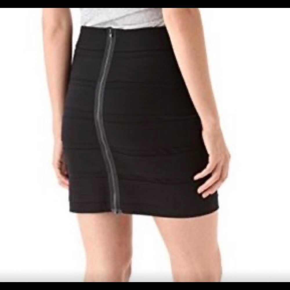 Paige Reeves Exposed Zipper Bandage Mini Skirt